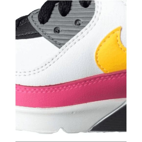 NIKE Air Max 90 'White Hyper Pink Orange' Running Shoes Size 6.5Y/W8 - Picture 14 of 15